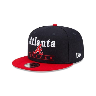 Atlanta Braves Gorra | New Era MLB Two Tone Retro 9fifty Snapback Cap Mexico - Azules